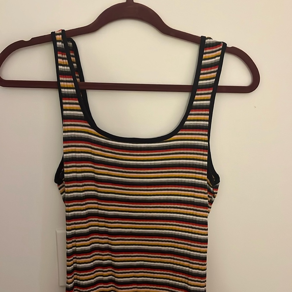 Multi-Colored Striped Mini Dress